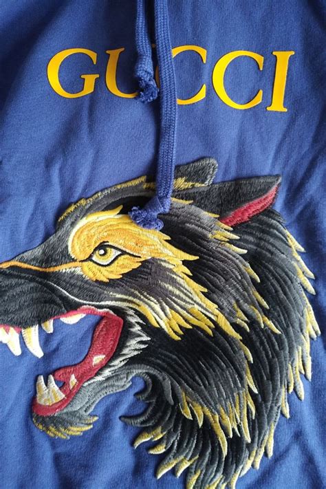 gucci wolf sweatshirt replica|authentic gucci tag.